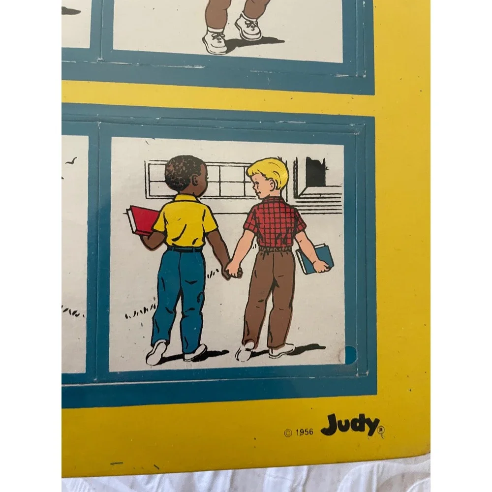 New 1956 Judy See-Quees Johnny Growing Story Board Sequence Puzzle 510657 VTG